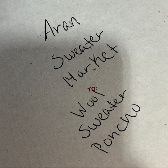 Aran Sweater Market Supersoft Merino Wool Poncho with Cowl Neck One Size - Picture 6 of 6